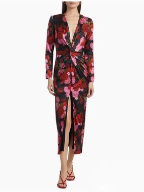 🆕# 282~ Generation Love Silvanna Floral Satin Maxi Dress, Size 00